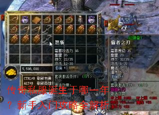 传奇私服诞生于哪一年?新手入门攻略全解析 传奇私服诞生于哪一年?新手入门攻略全解析